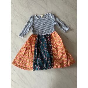 Matilda Jane Dress Friends Forever Magnolia Girls sz 6 striped floral